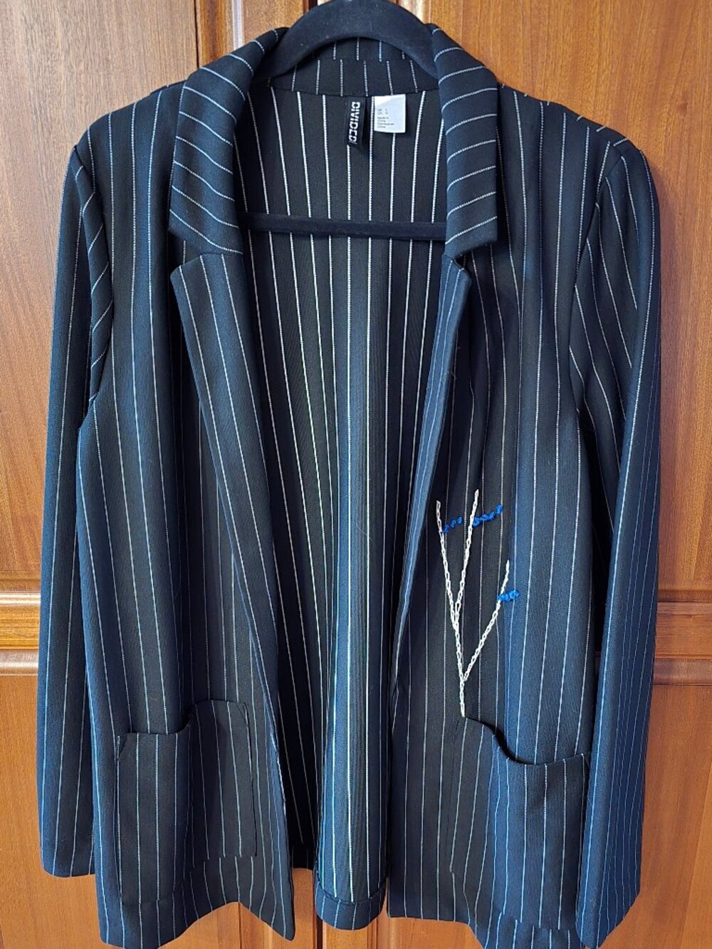 Divided blazer black with stripes large